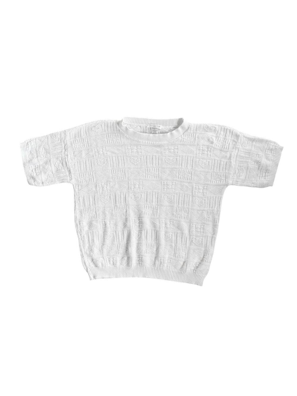 Vintage 90s Cottagecore Short Sleeve Sweater